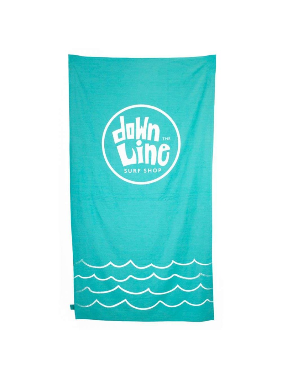 Clothing * | Dtl Surf Co. Huge Beach Towel Aqua Down-The-Line-Surf-Co Exclusive