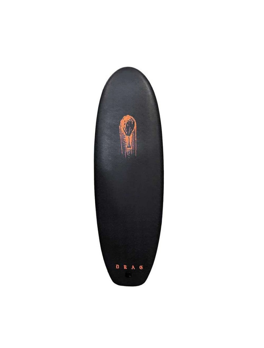 Surfboards * | Drag Drumstick 4'10 Twinny Softboard Black/Orange Drag-Surfboards Best Price