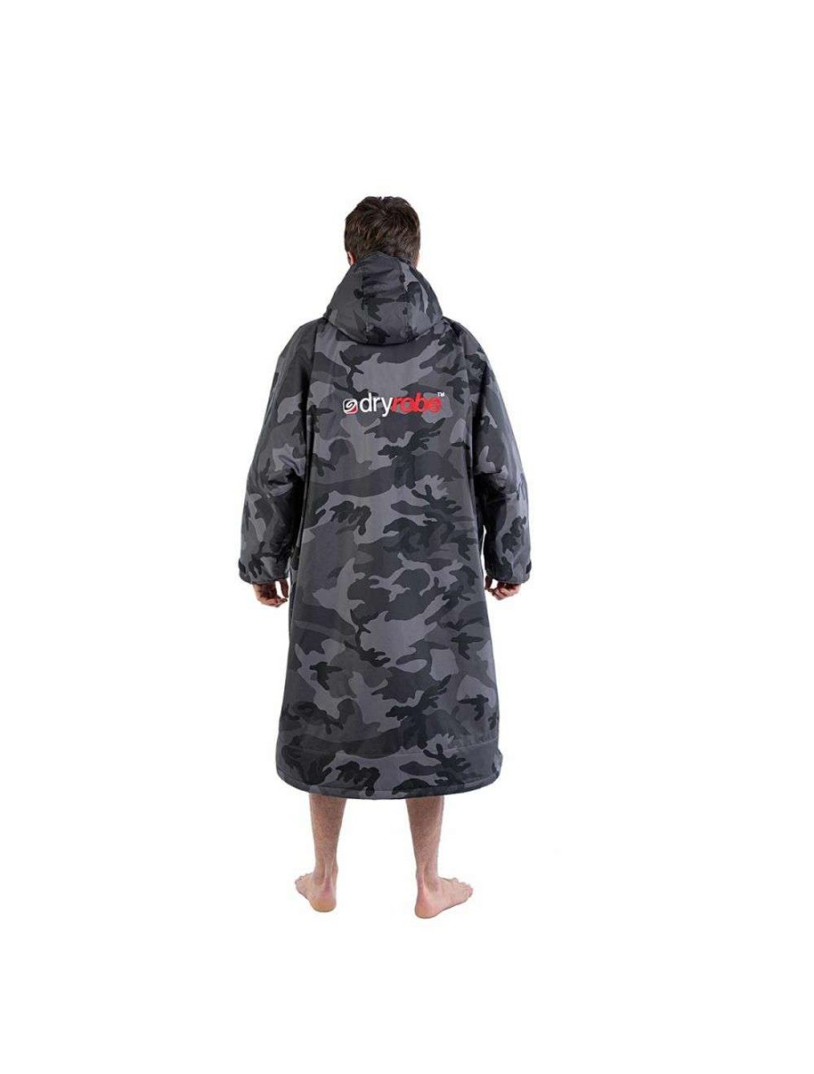 Wetsuits * | Dryrobe Advance Long Sleeve Changing Robe Black Camo/Black Crazy Deals