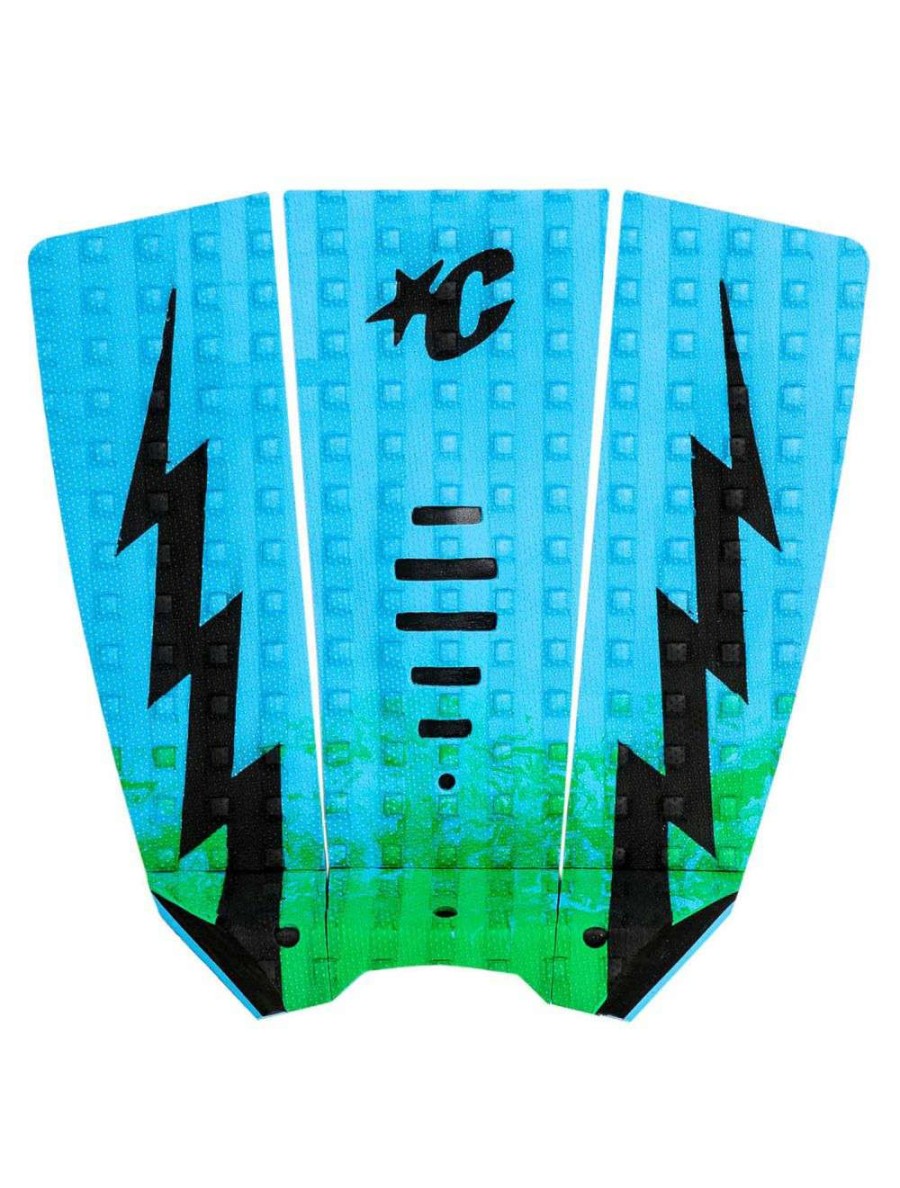 Surf Accessories * | Creatures Of Leisure Mick Eugene Fanning Lite Performance Tail Pad Green Fade Cyan Black Creature-Of-Leisure Exclusive