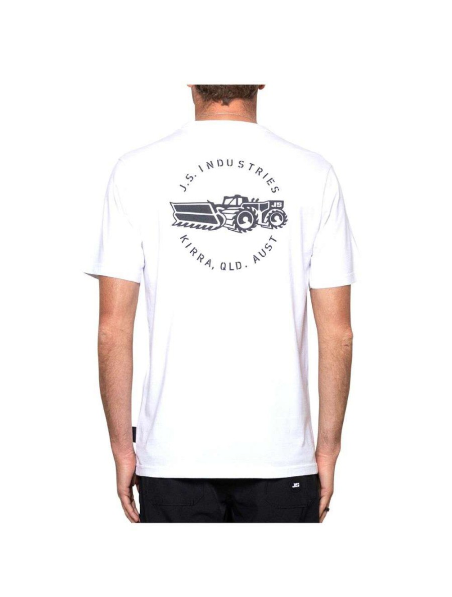 Clothing * | Js Baron Short Sleeve Tee White Js-Surfboards Special