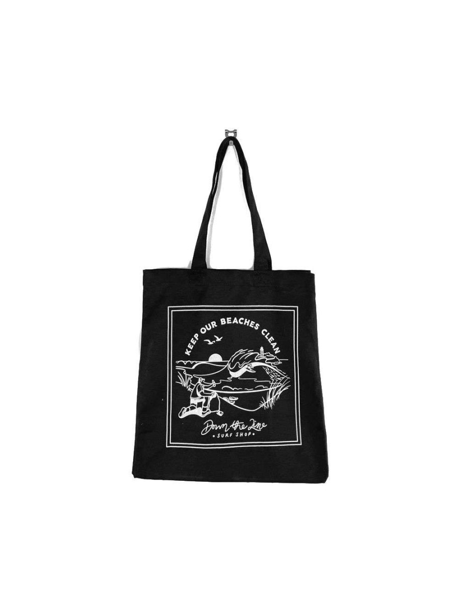 Clothing * | Dtl Surf Co. Tote Bag Black Down-The-Line-Surf-Co Opening Sales