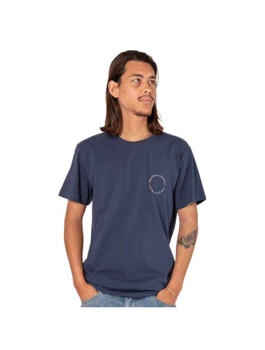 Clothing * | Channel Islands Men'S Hex Circle 2.0 T-Shirt Indigo Channel-Islands Sale Online