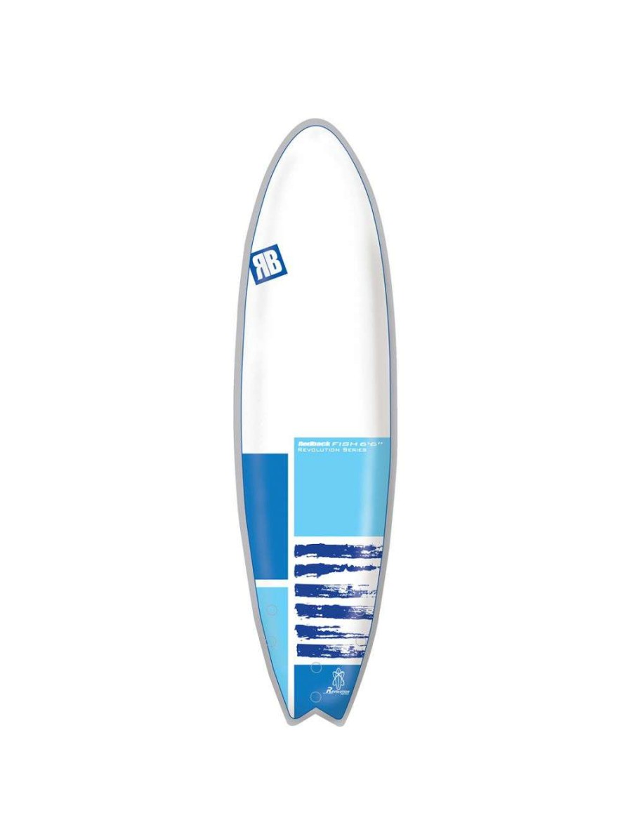 Surfboards * | Redback Revolution Fish 6'6 Surfboard Blue Graphic Redback-Surfboards 100% Guarantee