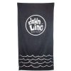 Clothing * | Dtl Surf Co. Huge Beach Towel Black Down-The-Line-Surf-Co Quality Guarantee