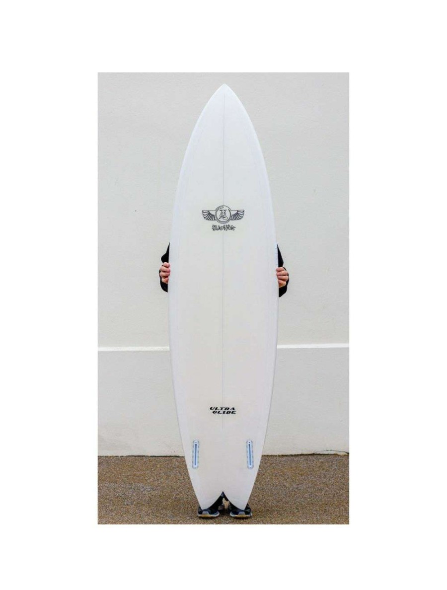 Surfboards * | Jim Banks Ultra Glide Surfboard 6'10" White/Burgundy Pin Line Jim-Banks-Surfboards Fashion