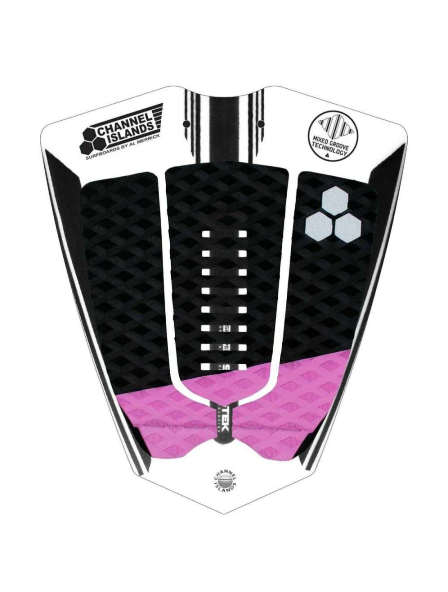 Surf Accessories * | Channel Islands Mixed Groove 3 Piece Pad Black/Pink Channel-Islands Good Quality