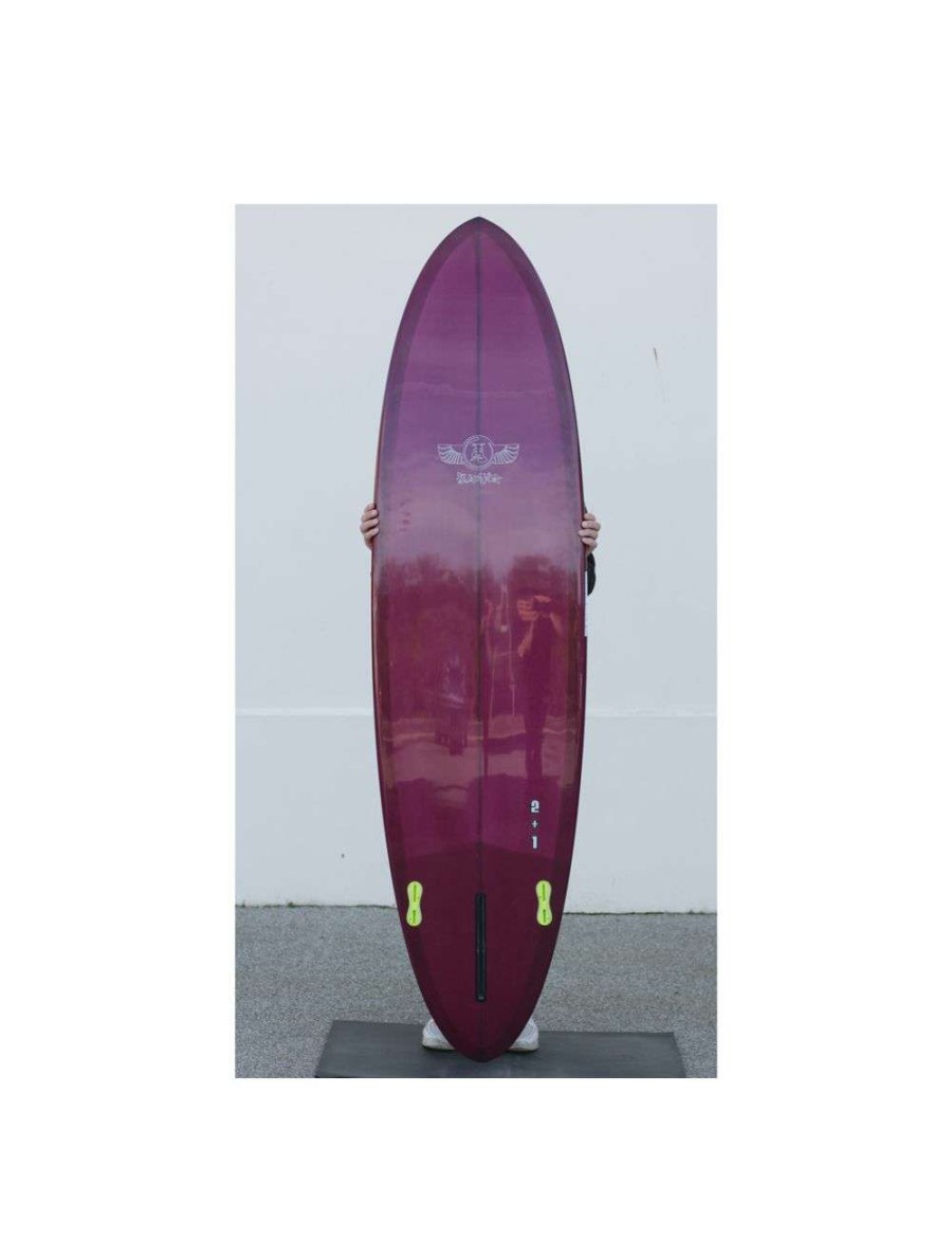 Surfboards * | Jim Banks 2+1 Surfboard 6'10" Dark Cherry Jim-Banks-Surfboards 100% Guarantee