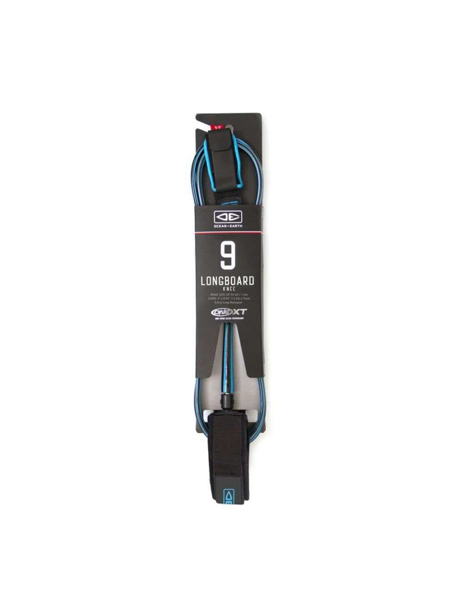 Surf Accessories * | Ocean And Earth Premium One-Xt Longboard Knee Leash 9Ft Blue Ocean-Earth Exclusive