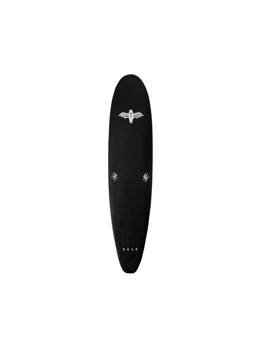 Surfboards * | Drag Coffin Single Fin 8'0 Softboard Black/White Drag-Surfboards Best Price