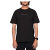 Clothing * | Js Embroided Text Tee Washed Black Js-Surfboards 100% Guarantee