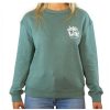 Clothing * | Dtl Surf Co. Women'S Crew Sweatshirt Sage Down-The-Line-Surf-Co Good Quality