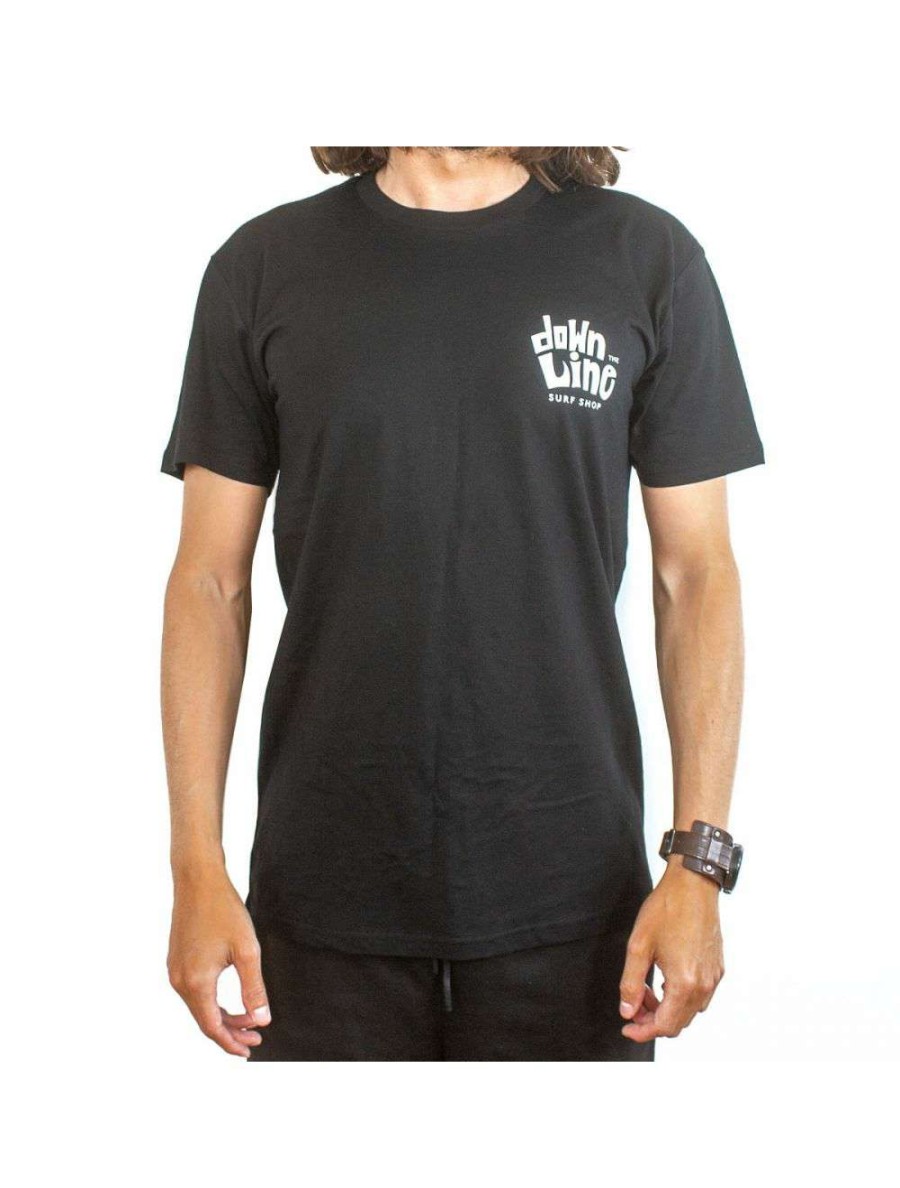 Clothing * | Dtl Surf Co. Beach Clean Tee Black/White Down-The-Line-Surf-Co Opening Sales