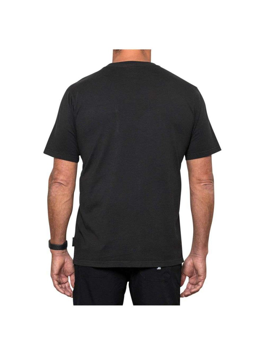 Clothing * | Js Baron Embroided Pocket Tee Washed Black Js-Surfboards Special