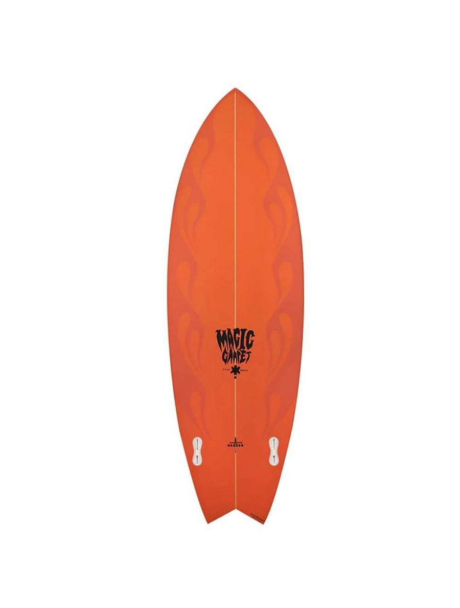 Surfboards * | Magic Carpet Dark Water Dagger Surfboard Burnt Orange/Flame Magic-Carpet-Surfboards Promotion