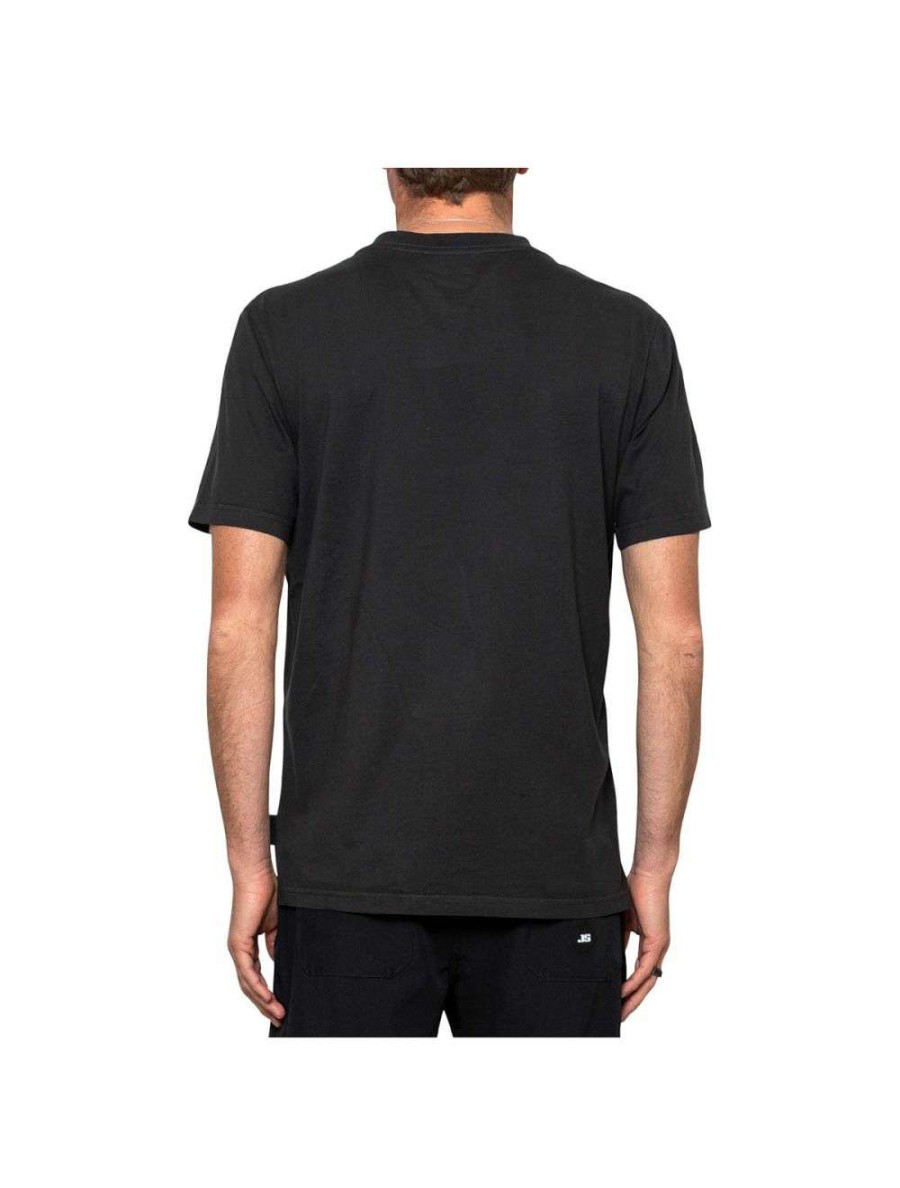 Clothing * | Js Traktor Tee Washed Black Js-Surfboards Quality Guarantee