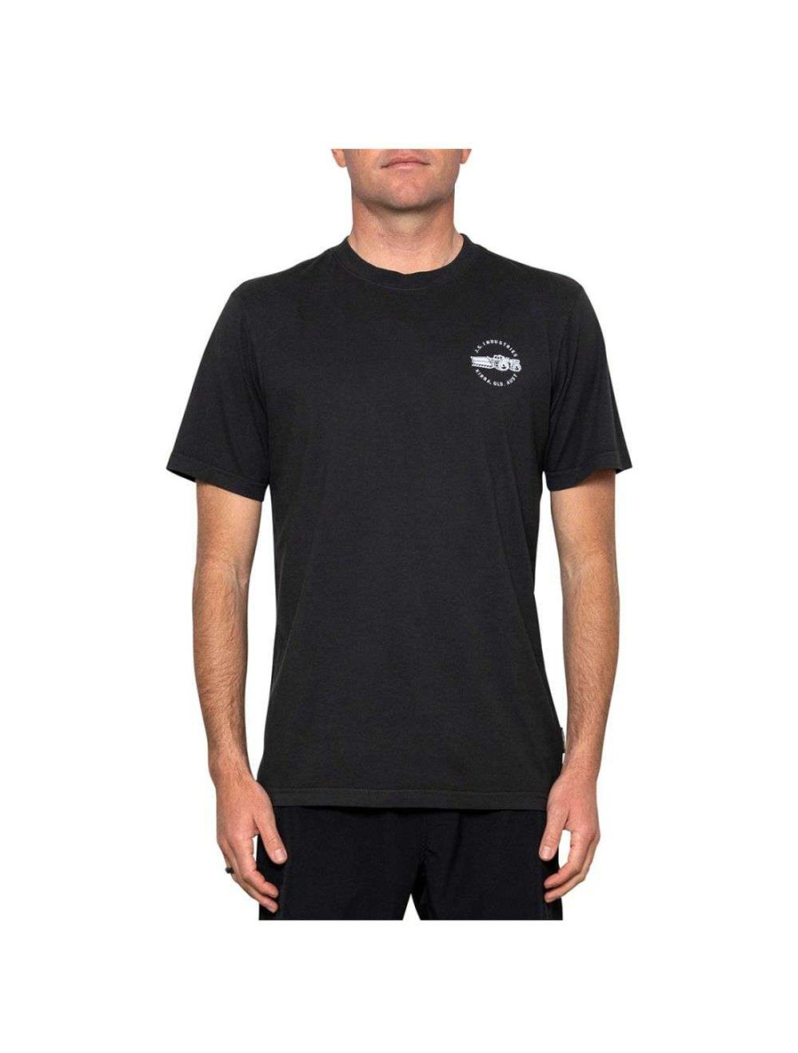 Clothing * | Js Baron Short Sleeve Tee Washed Black Js-Surfboards Classical