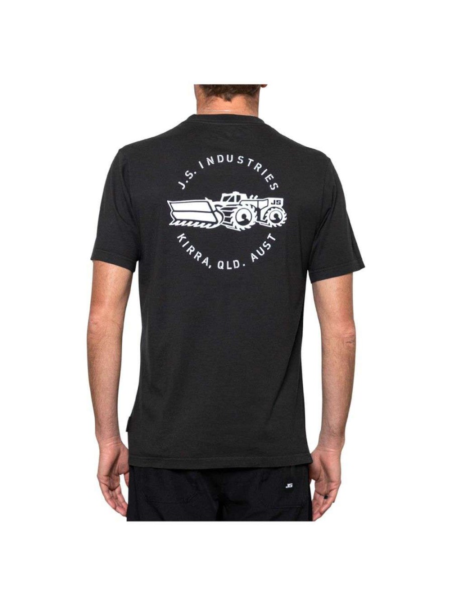 Clothing * | Js Baron Short Sleeve Tee Washed Black Js-Surfboards Classical