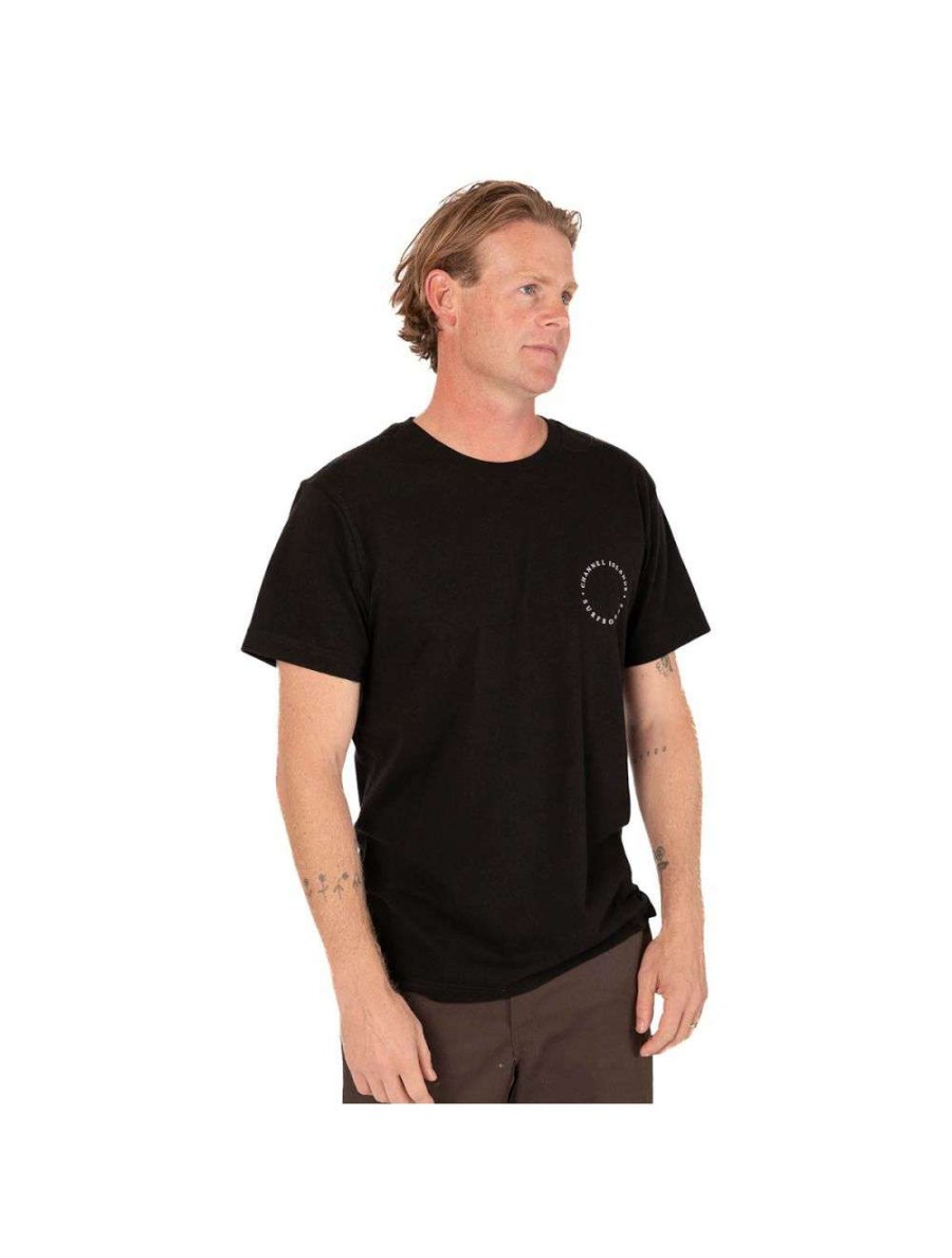 Clothing * | Channel Islands Men'S Hex Circle 2.0 T-Shirt Black Channel-Islands Promotion