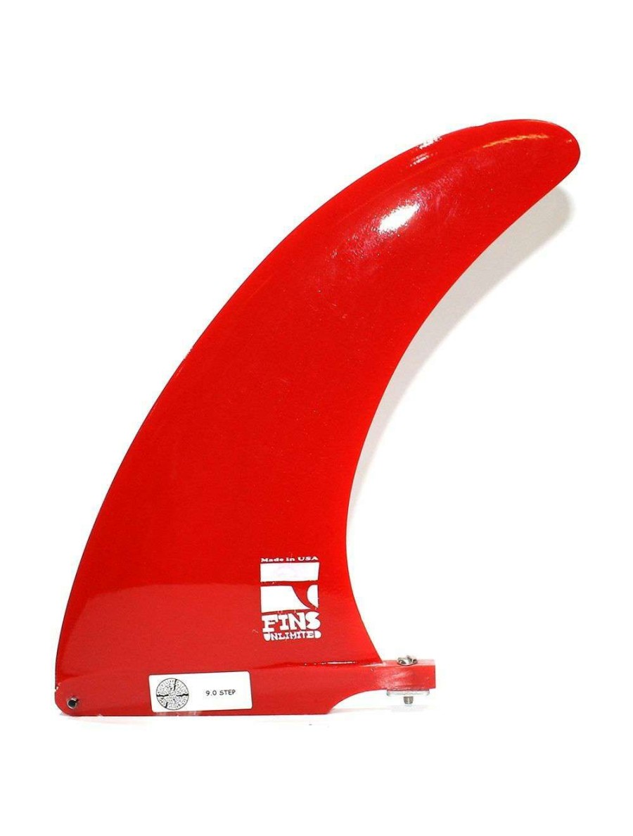 Surf Accessories * | Fins Unlimited Step Longboard Fin 9 Red Fins-Unlimited Discount Sale