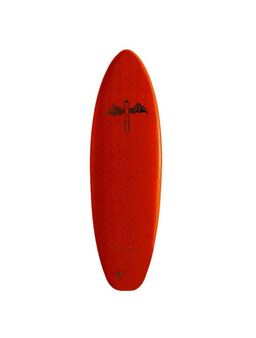 Surfboards * | Drag Dart Flat Tail Thruster 6'6 Softboard Red/Red Drag-Surfboards Excellent