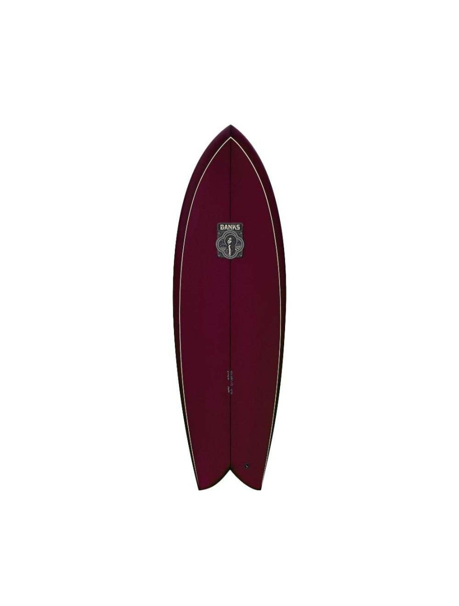 Surfboards * | Jim Banks The Fish Surfboard 5'8 Burgundy Jim-Banks-Surfboards Opening Sales