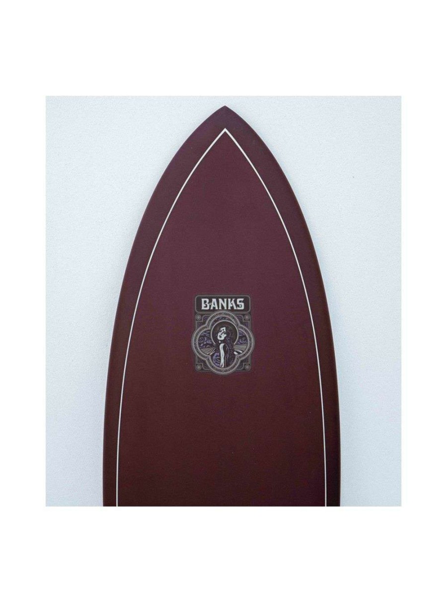 Surfboards * | Jim Banks The Fish Surfboard 5'8 Burgundy Jim-Banks-Surfboards Opening Sales