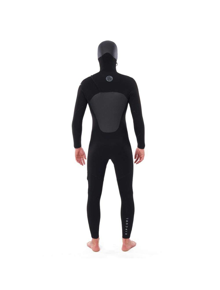 Wetsuits * | Rip Curl Flashbomb 6/4Mm Hooded Wetsuit Black Rip-Curl Discount Sale